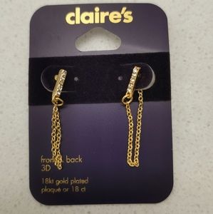 Claire's gold plated dangle earrings